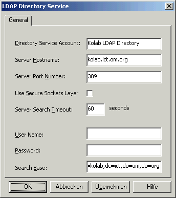 LDAP configuration