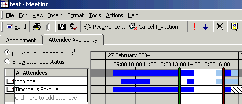 Attendee availability